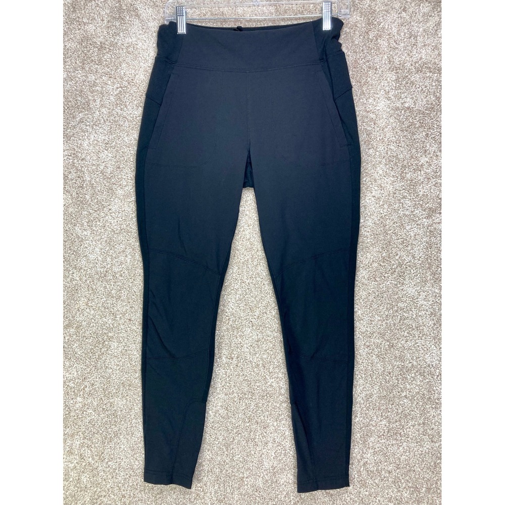 Athleta Highline Hybrid Ankle Pants Women 8 Black Hiking Travel Outdoor Pull On